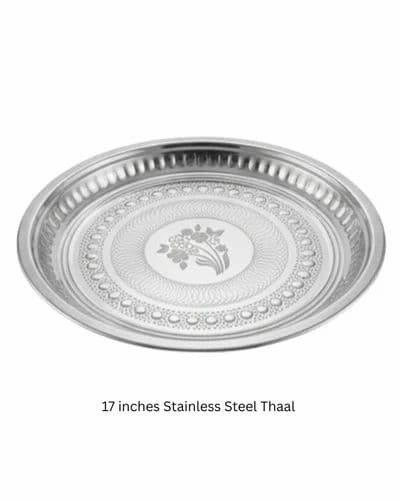 Stainless Steel Thaal 18 inches Meenakshi Thaal