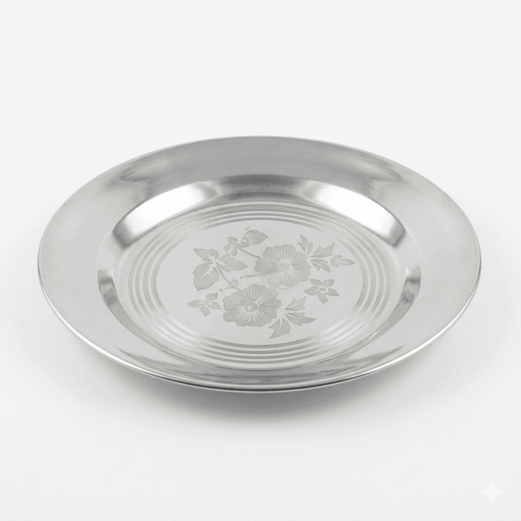 10INCHES SOUP PLATE 12PCS IN KG FULL MIRROR POLISH LAZER