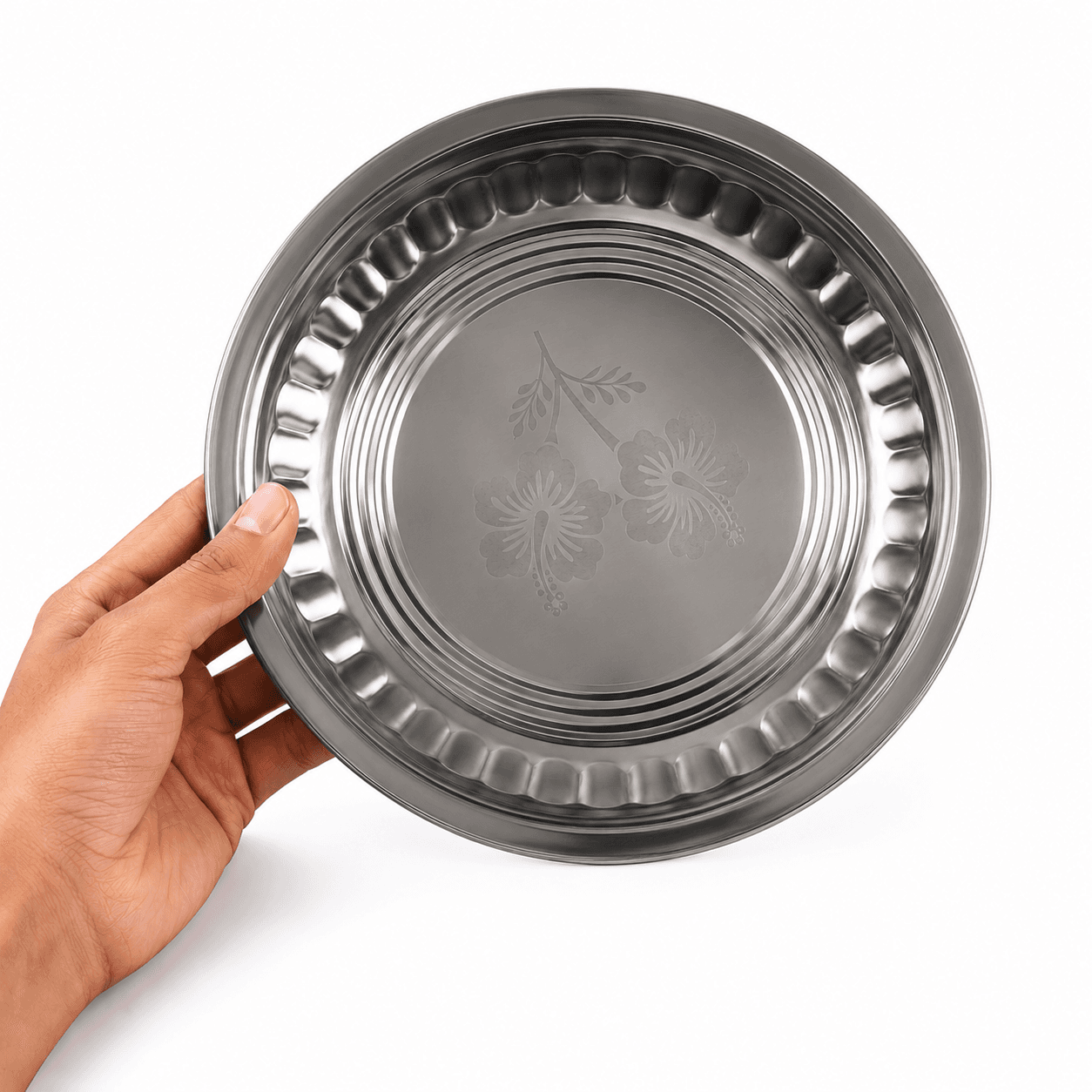 9 INCHES MEENAKSHI PLATE 22 PCS IN KG LAZER view 3