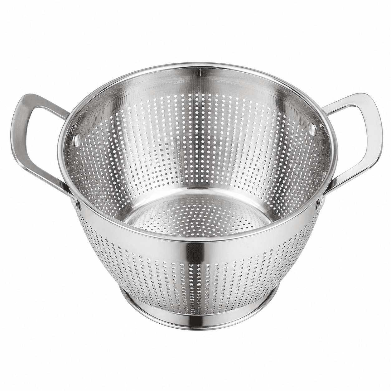 Extra High Quality Mirror Polish High Quality Holes Colander Fancy Design 16" inches 470gram