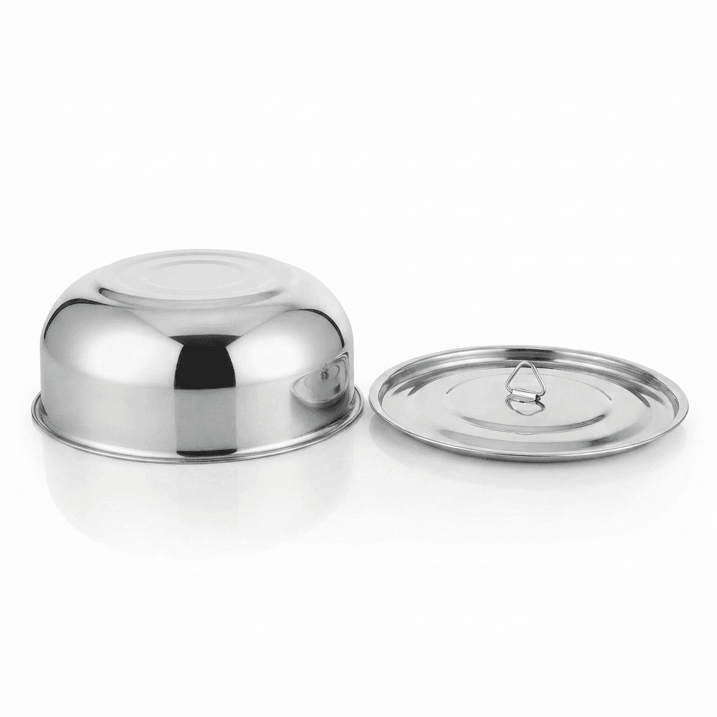 Stainless Steel Butter Pot / Makhan Pot / Serving Pot 11" inches 185gram piece Full Mirror Polish view 2