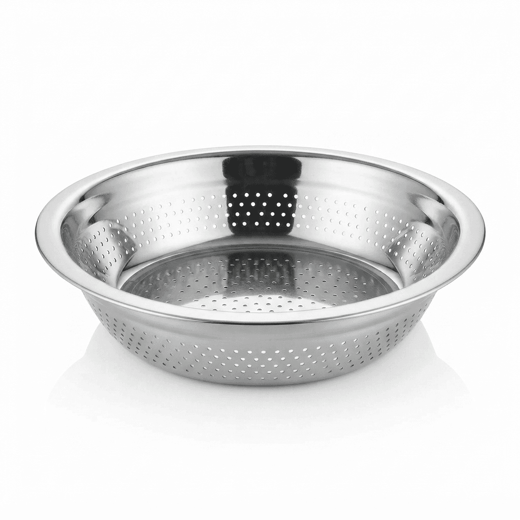 Stainless Steel 14" inches 200gram Madrasi Chalna / Parat Chalna Mirror Polish Light Weight view 3