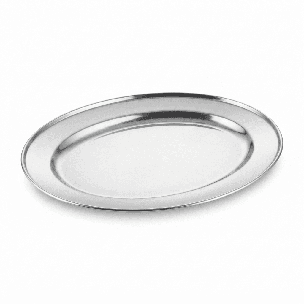 Stainless Steel Mix Sizes Heavy Quality Mirror Polish Oval Tray / Serving Tray 9" inches to 20" inches