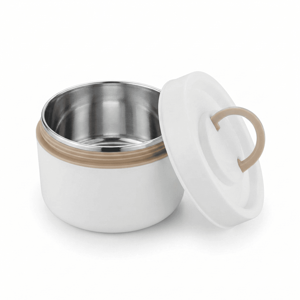 Inner Steel Outter Plastic High Quality Round Lunch Box 600ml โ photo 2
