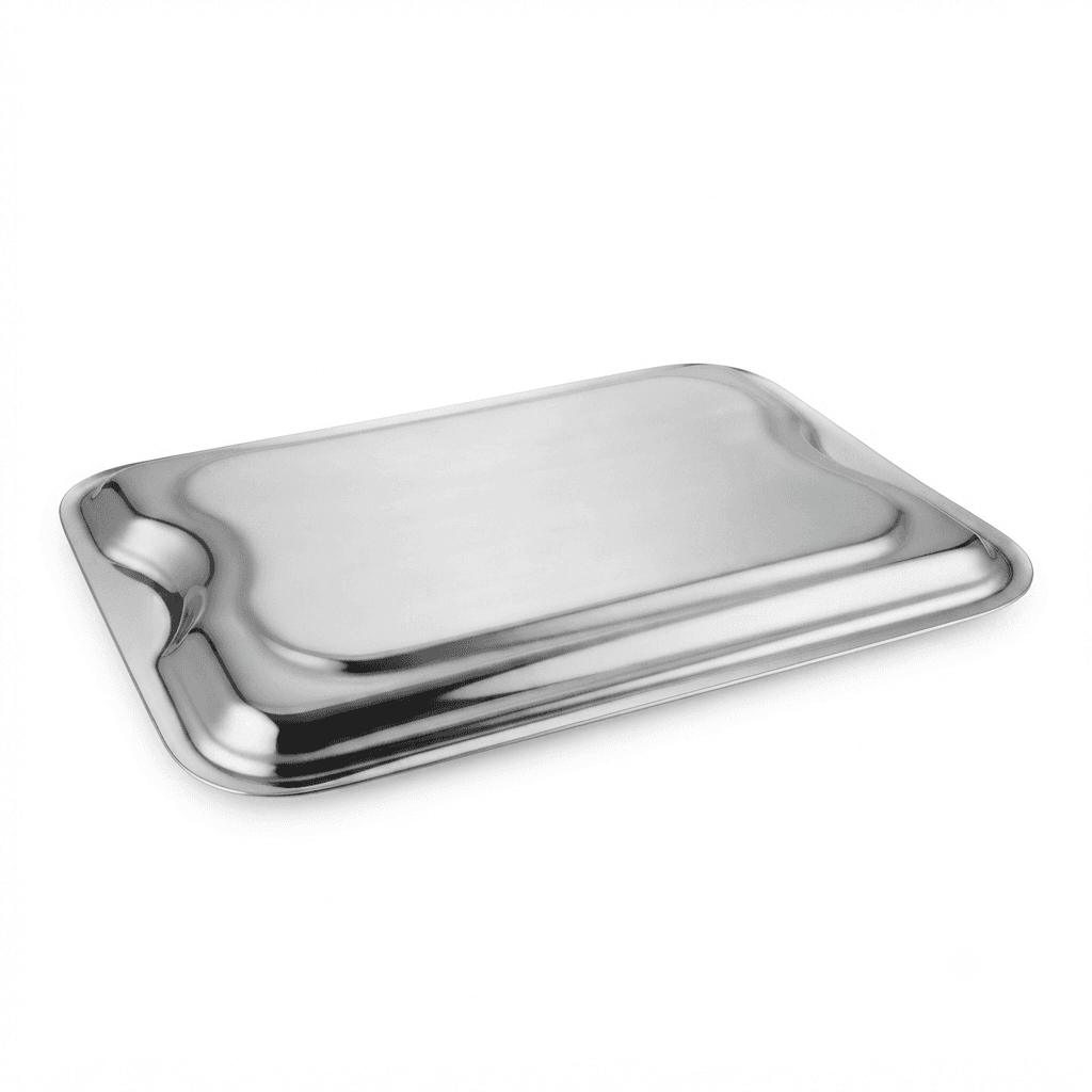 Dollar Tray / Serving Tray 16×11" inches 360gram Mirror Polish + Lazer view 3