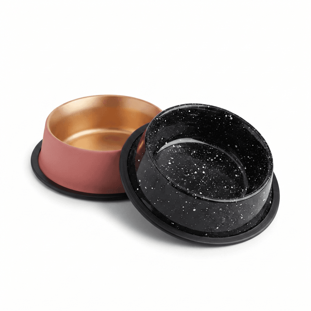 1 no. Zero number Dog bowl / Dog feeding Bowl / Pet bowl / Enamel Printed Dog Bowl mix designs – photo 2