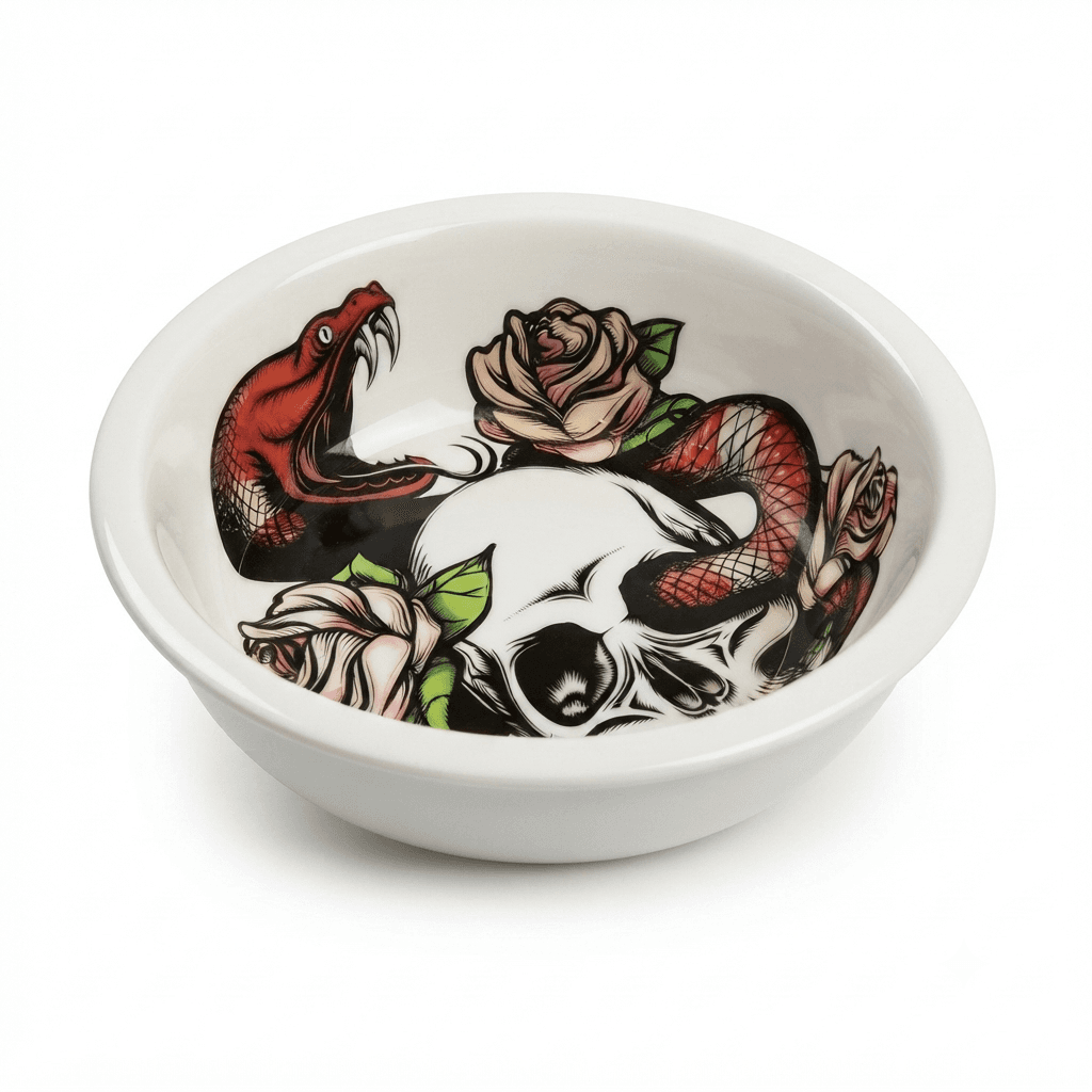 Dragon Design Enamel Printed Dog Feeding Bowl/ Dog bowl / Cat dish / Cat feeding 850mlBowl – photo 3